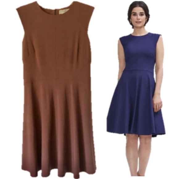 MM Lafleur Sleeveless Fit/Flare Knee Length Toi Dress - Cocoa - 12
